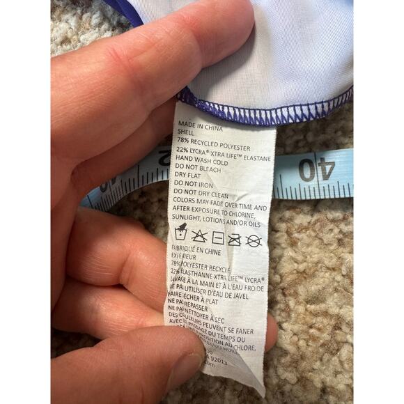 PRANA women's swim shirt; Small, Blue & Pink, Lightweight, sun protection - Picture 8 of 8